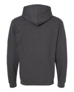 Tultex 331 Unisex Full-Zip Hooded Sweatshirt – Heather Charcoal (back)
