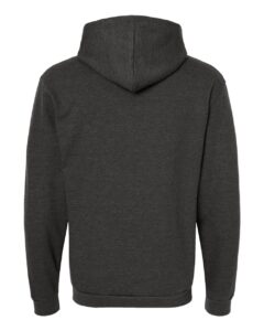 Tultex 331 Unisex Full-Zip Hooded Sweatshirt – Heather Graphite (back)