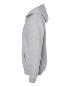 Tultex 331 Unisex Full-Zip Hooded Sweatshirt – Heather Grey (side)