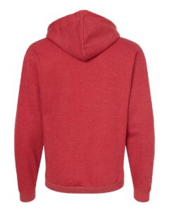 Tultex 331 Unisex Full-Zip Hooded Sweatshirt – Heather Red (back)