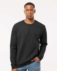 Tultex 340 Unisex Fleece Crewneck Sweatshirt – Black (on model)