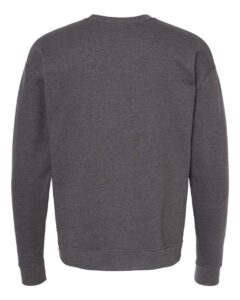Tultex 340 Unisex Fleece Crewneck Sweatshirt – Heather Charcoal (back)