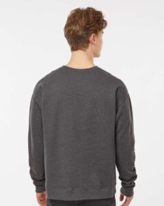 Tultex 340 Unisex Fleece Crewneck Sweatshirt – Heather Charcoal (on model back)