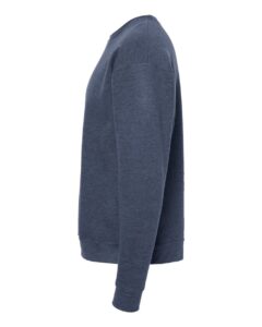 Tultex 340 Unisex Fleece Crewneck Sweatshirt – Heather Denim (side)