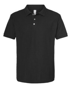 Tultex 400 Men’s 50/50 Sport Pique Polo – Black