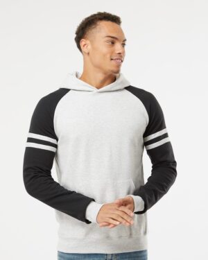 JERZEES 97CR Unisex Nublend® Varsity Colorblocked Raglan Hooded Sweatshirt