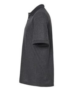 Tultex 400 Men’s 50/50 Sport Pique Polo – Heather Charcoal (side)
