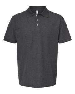 Tultex 400 Men’s 50/50 Sport Pique Polo – Heather Charcoal