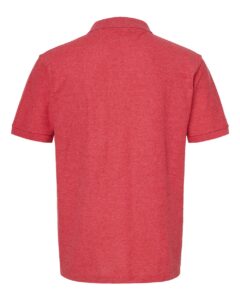 Tultex 400 Men’s 50/50 Sport Pique Polo – Heather Red (back)