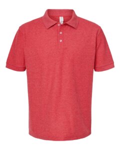 Tultex 400 Men’s 50/50 Sport Pique Polo – Heather Red