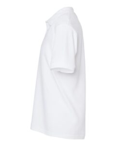 Tultex 400 Men’s 50/50 Sport Pique Polo – White (side)
