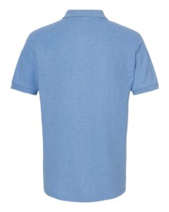 Tultex 400 Men’s 50/50 Sport Pique Polo – Heather Light Blue (back)