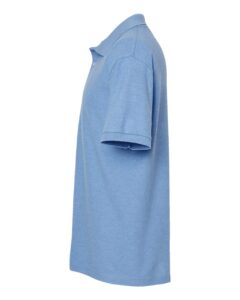 Tultex 400 Men’s 50/50 Sport Pique Polo – Heather Light Blue (side)