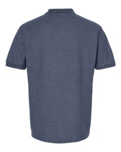 Tultex 400 Men’s 50/50 Sport Pique Polo – Heather Navy (back)