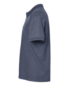 Tultex 400 Men’s 50/50 Sport Pique Polo – Heather Navy (side)