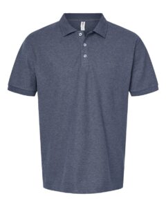 Tultex 400 Men’s 50/50 Sport Pique Polo – Heather Navy