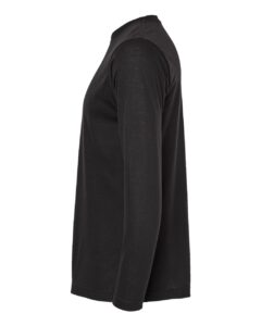 Tultex 242 Unisex Poly-Rich Long Sleeve T-Shirt – Black (side)