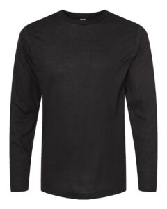 Tultex 242 Unisex Poly-Rich Long Sleeve T-Shirt – Black