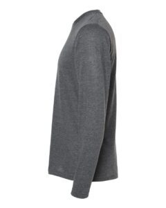 Tultex 242 Unisex Poly-Rich Long Sleeve T-Shirt – Heather Charcoal (side)