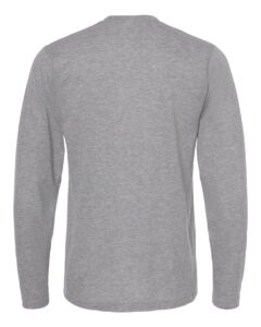 Tultex 242 Unisex Poly-Rich Long Sleeve T-Shirt – Heather Grey (back)