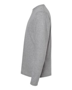 Tultex 242 Unisex Poly-Rich Long Sleeve T-Shirt – Heather Grey (side)