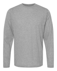 Tultex 242 Unisex Poly-Rich Long Sleeve T-Shirt – Heather Grey