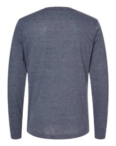 Tultex 242 Unisex Poly-Rich Long Sleeve T-Shirt – Heather Navy (back)