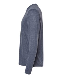 Tultex 242 Unisex Poly-Rich Long Sleeve T-Shirt – Heather Navy (side)