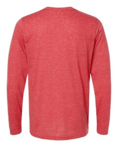 Tultex 242 Unisex Poly-Rich Long Sleeve T-Shirt – Heather Red (back)