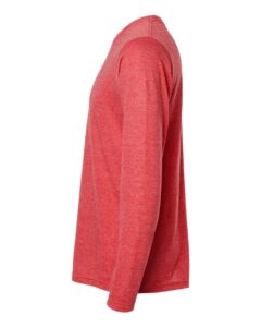 Tultex 242 Unisex Poly-Rich Long Sleeve T-Shirt – Heather Red (side)