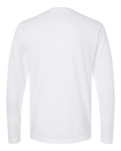 Tultex 242 Unisex Poly-Rich Long Sleeve T-Shirt – White (back)