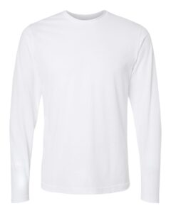 Tultex 242 Unisex Poly-Rich Long Sleeve T-Shirt – White
