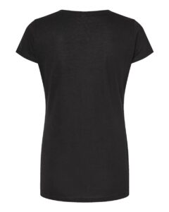 Tultex 243 Women’s Poly-Rich Scoop Neck T-Shirt – Black (back)