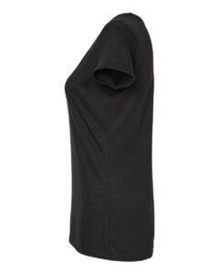 Tultex 243 Women’s Poly-Rich Scoop Neck T-Shirt – Black (side)