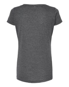 Tultex 243 Women’s Poly-Rich Scoop Neck T-Shirt – Heather Charcoal (back)