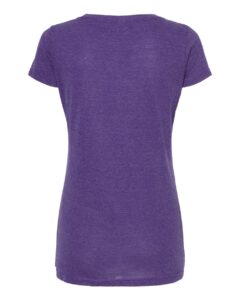 Tultex 243 Women’s Poly-Rich Scoop Neck T-Shirt – Heather Purple (back)