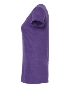Tultex 243 Women’s Poly-Rich Scoop Neck T-Shirt – Heather Purple (side)