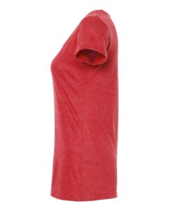 Tultex 243 Women’s Poly-Rich Scoop Neck T-Shirt – Heather Red (side)