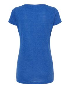 Tultex 243 Women’s Poly-Rich Scoop Neck T-Shirt – Heather Royal (back)