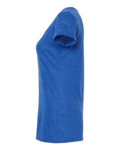 Tultex 243 Women’s Poly-Rich Scoop Neck T-Shirt – Heather Royal (side)