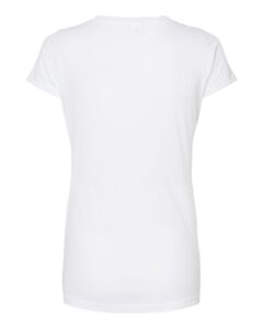 Tultex 243 Women’s Poly-Rich Scoop Neck T-Shirt – White (back)