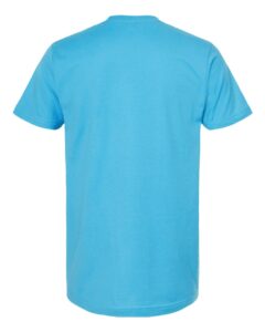 Tultex 202 Unisex Fine Jersey T-Shirt – Aqua (back)