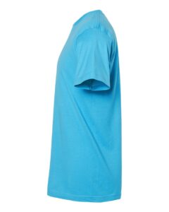 Tultex 202 Unisex Fine Jersey T-Shirt – Aqua (side)