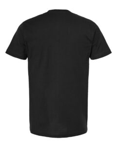 Tultex 202 Unisex Fine Jersey T-Shirt – Black (back)