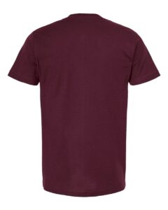Tultex 202 Unisex Fine Jersey T-Shirt – Burgundy (back)