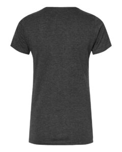 Tultex 542 Women’s Premium Cotton Blend T-Shirt – Black Heather (back)
