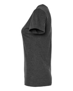 Tultex 542 Women’s Premium Cotton Blend T-Shirt – Black Heather (side)