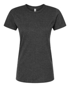 Tultex 542 Women’s Premium Cotton Blend T-Shirt – Black Heather
