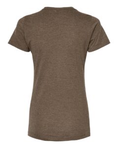 Tultex 542 Women’s Premium Cotton Blend T-Shirt – Brown Heather (back)