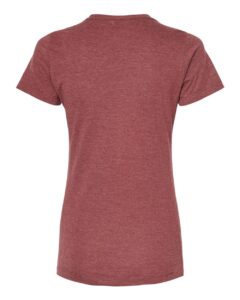 Tultex 542 Women’s Premium Cotton Blend T-Shirt – Burgundy Heather (back)